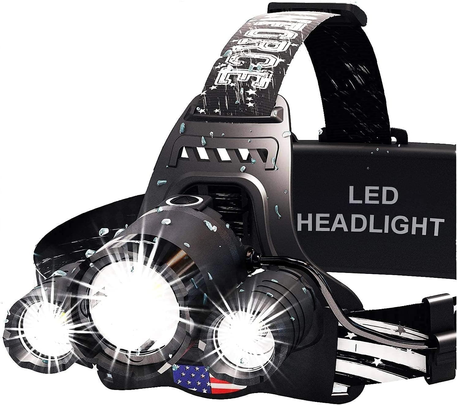Luminus 1080-Lumen Rechargeable Headlamp — USB, Zoomable Beam, Red Light, 90° Tilt product photo