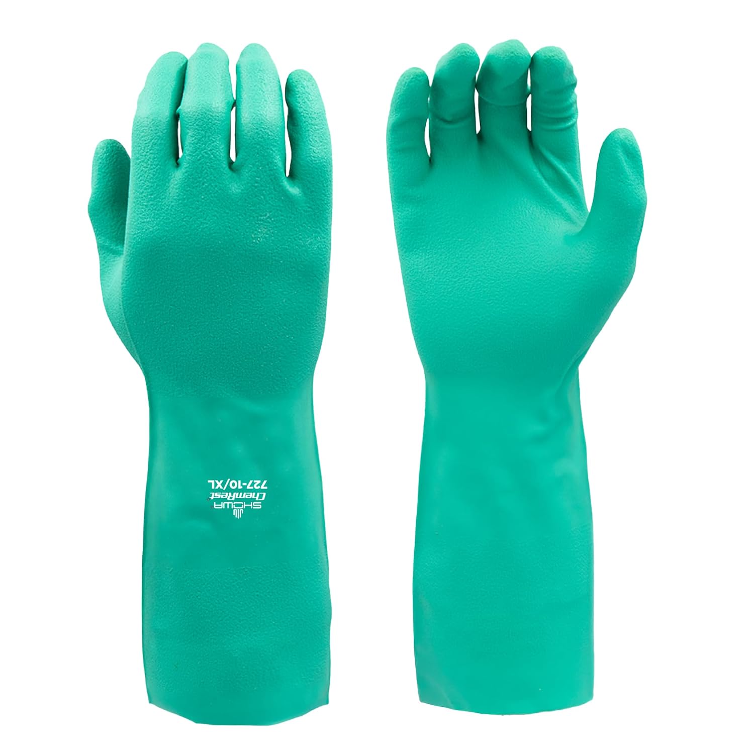 SHOWA 727 Chemical-Resistant Gloves — 15-Mil Unlined Nitrile, 13-Inch product photo