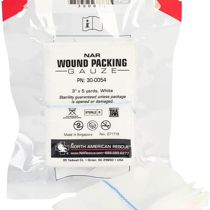 North American Rescue Wound Packing Gauze, Z-Folded, X-Ray Detectable (NWPGZF) product photo