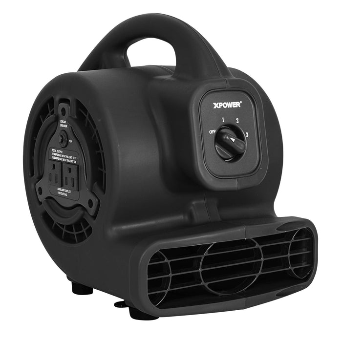 XPOWER P-80A Mini Mighty Air Mover — 600 CFM, Stackable, Daisy Chain product photo