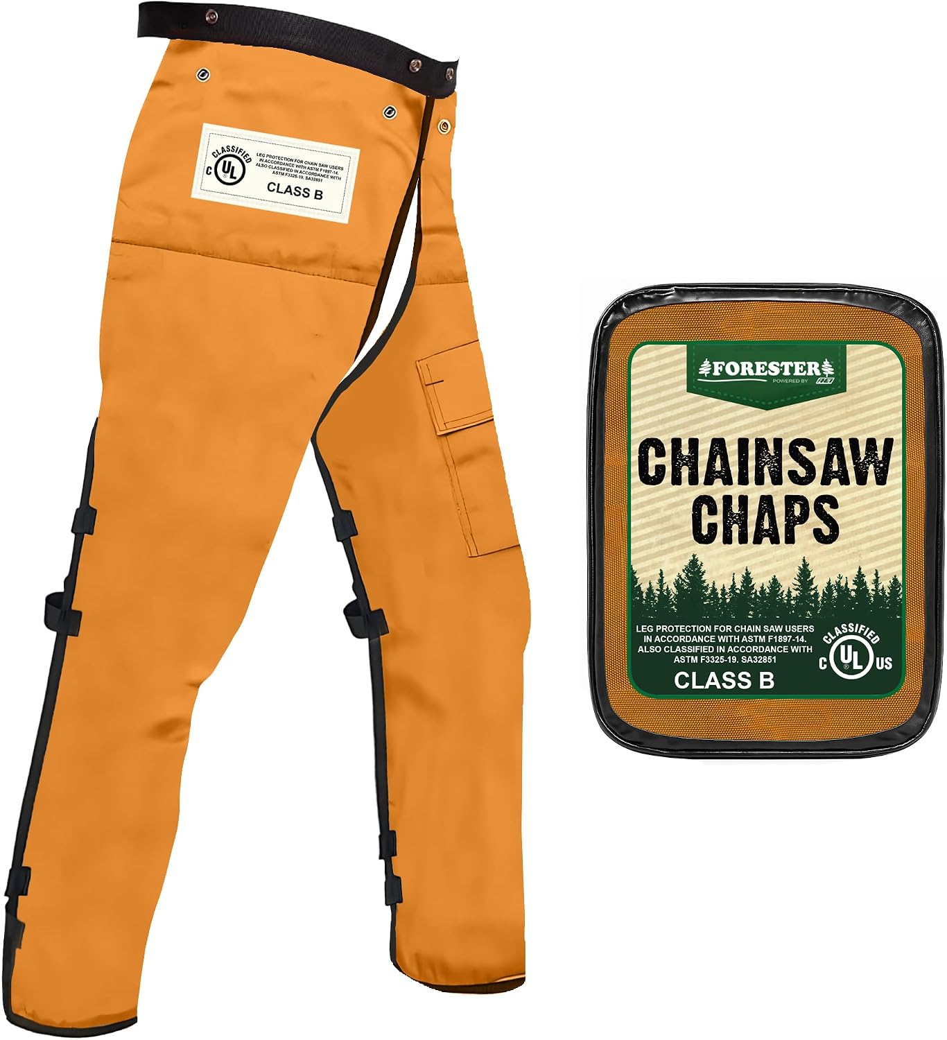 FORESTER Chainsaw Chaps — Apron Style product photo
