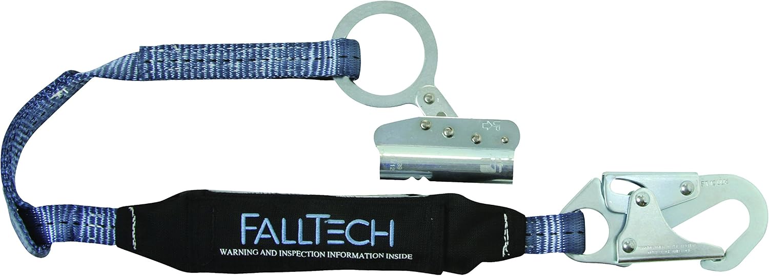 FallTech 8368 Rope Grab Lanyard Set, Single Leg with Self-Tracking Rope Grab product photo