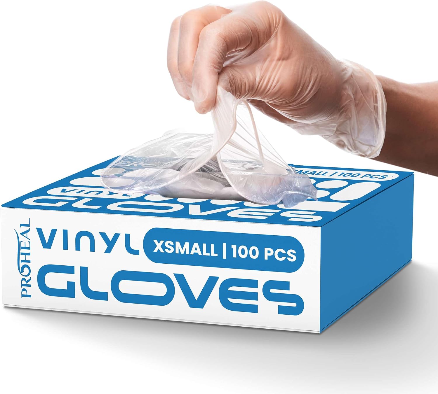 ProHeal Clear Vinyl Gloves, Powder-Free Food-Safe product photo