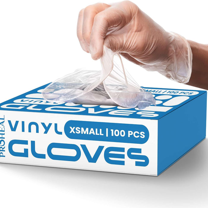 ProHeal Clear Vinyl Gloves, Powder-Free Food-Safe product photo