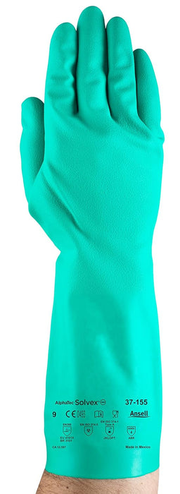 Ansell AlphaTec Solvex 37-155 Nitrile Chemical-Resistant Gloves — Unflocked product photo