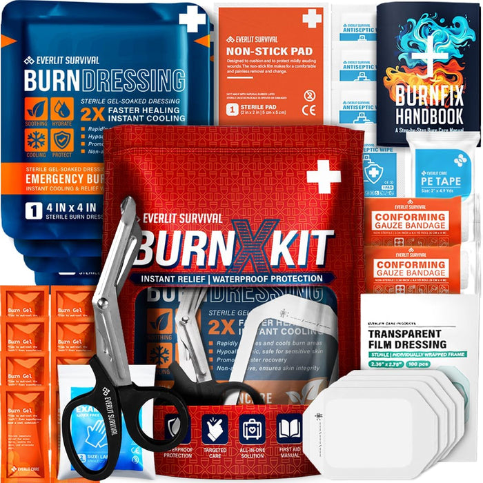 EVERLIT Burn Kit with Sterile Waterproof Wound Dressing, Hydrogel product photo