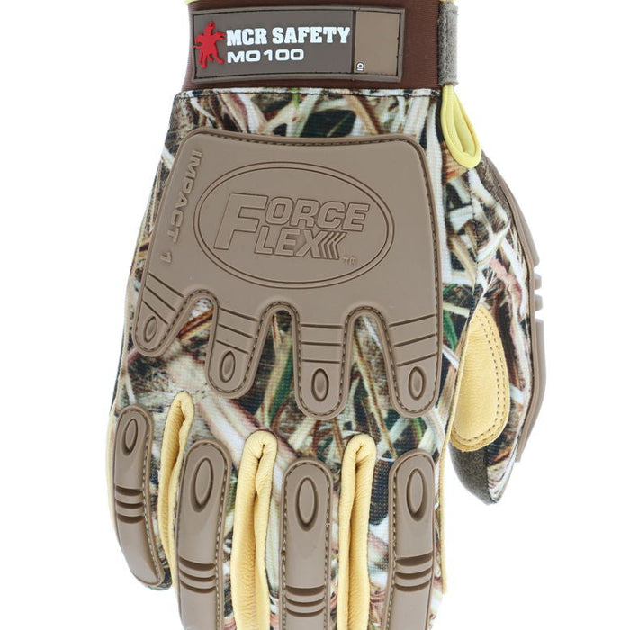 MCR Safety MO100 ForceFlex Impact Gloves, Mossy Oak Camo D3O (Medium) product photo