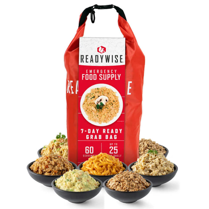 ReadyWise 7 Day Emergency Food Supply, 60 Servings, Grab Bag product photo