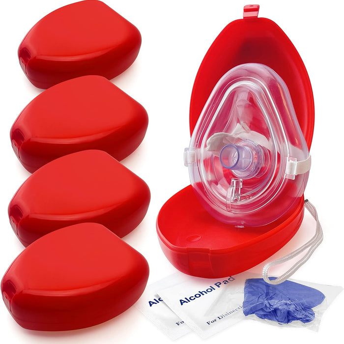 ASA Techmed CPR Mask 5-Pack — One-Way Valve Barriers product photo