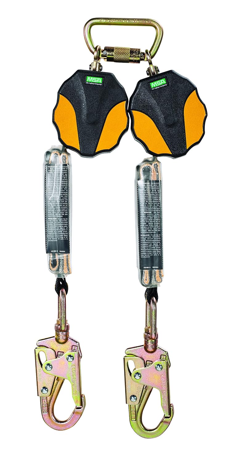 MSA Workman Mini Personal Fall Limiter — Twin-Leg, 6 ft, 400 lb, 10157859 product photo