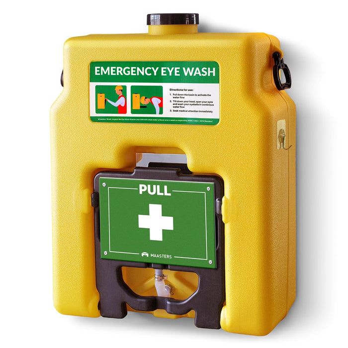 MAASTERS 14 Gallon Portable Eye Wash Station, Wall Mount, OSHA-Compliant product photo