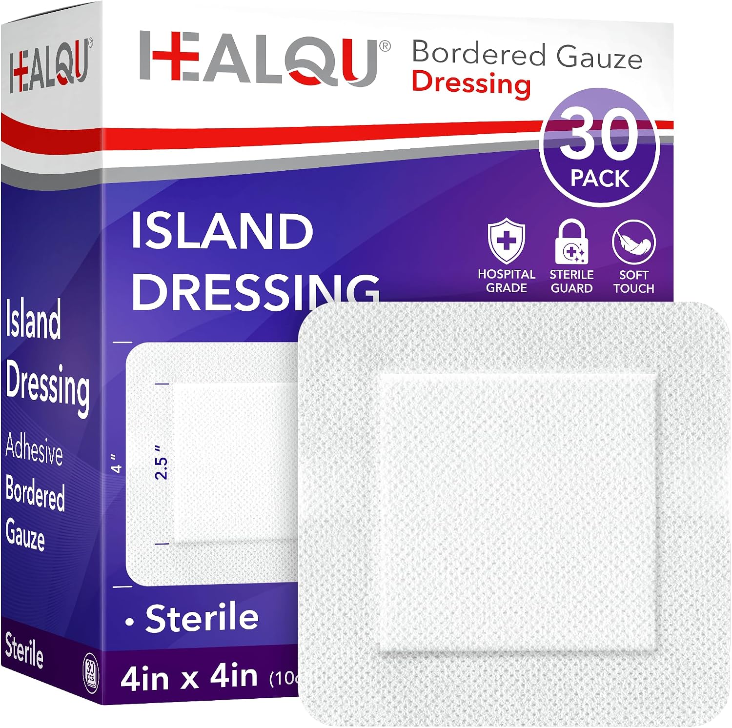 Healqu Island Dressing 4x4 — Bordered All-in-One product photo