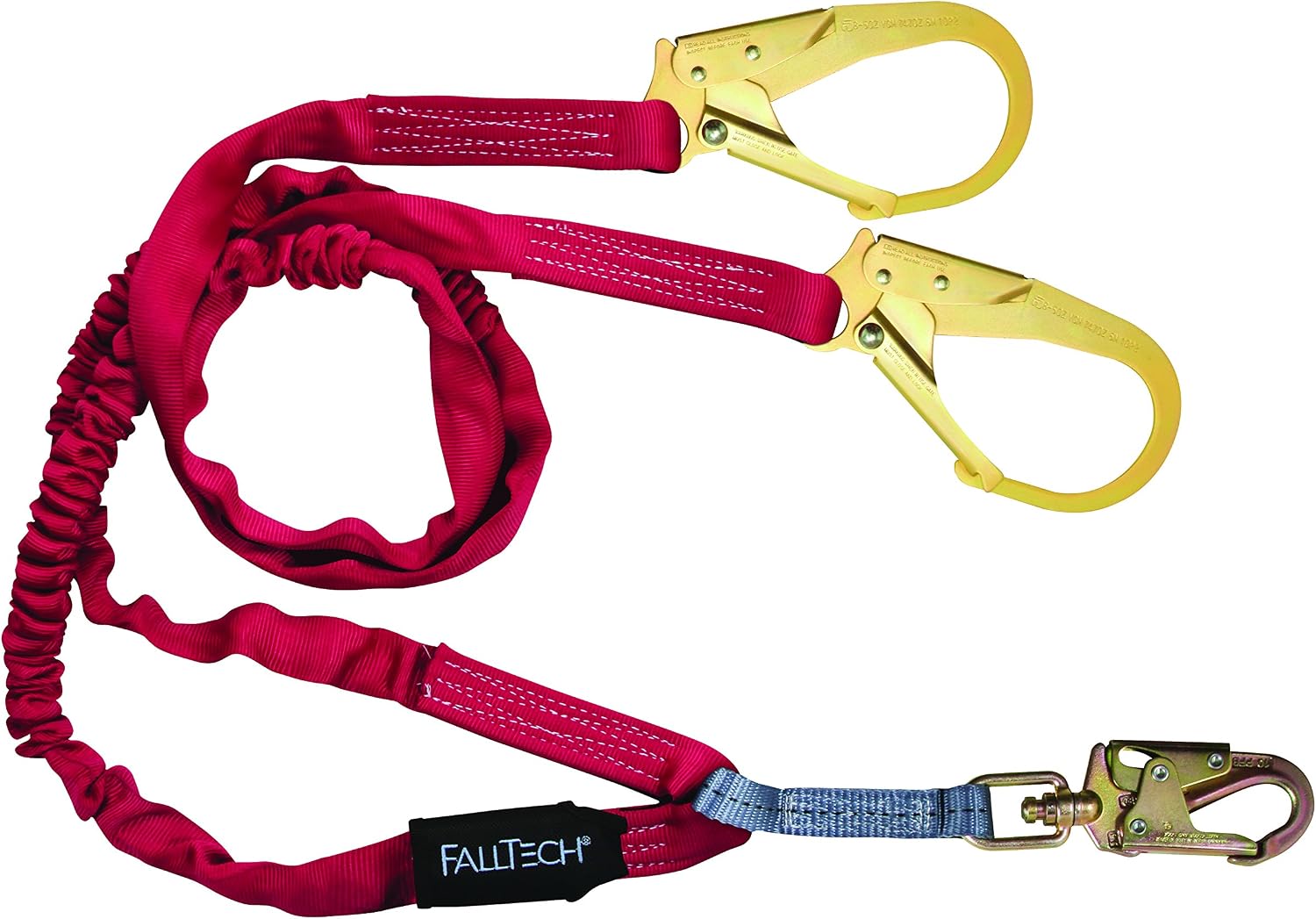 FallTech Ironman Y-Leg Shock Absorbing Lanyard — 8247Y3, Rebar Hooks product photo