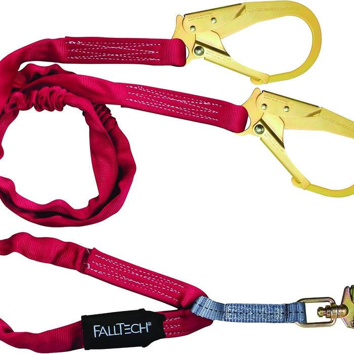 FallTech Ironman Y-Leg Shock Absorbing Lanyard — 8247Y3, Rebar Hooks product photo