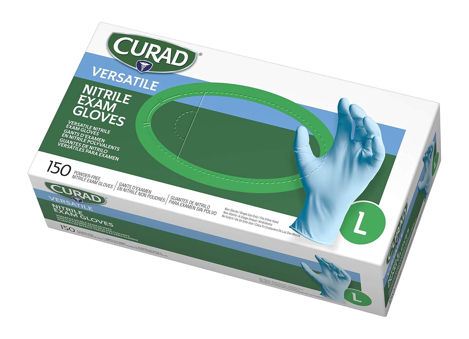 Curad Nitrile Exam Gloves — Full Texture Nitrile Gloves, 150 Count product photo