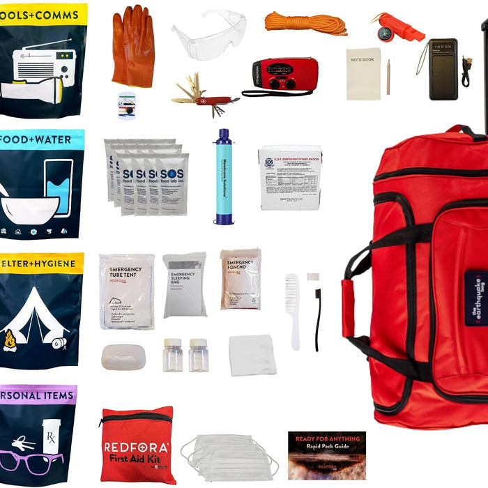Redfora Complete Earthquake Bag, 3 Day Emergency Kit product photo