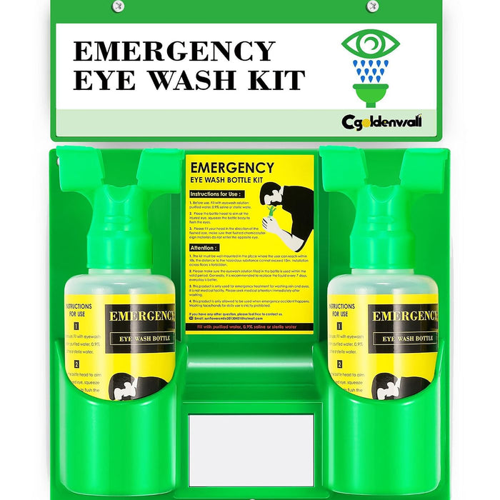 CGOLDENWALL Emergency Eye Wash Station, Portable, Wall Mounted product photo