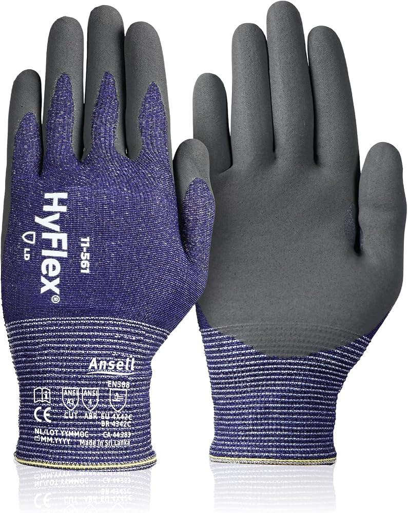 Ansell HyFlex 11-561 ANSI A4 Cut-Resistant Mechanical Gloves