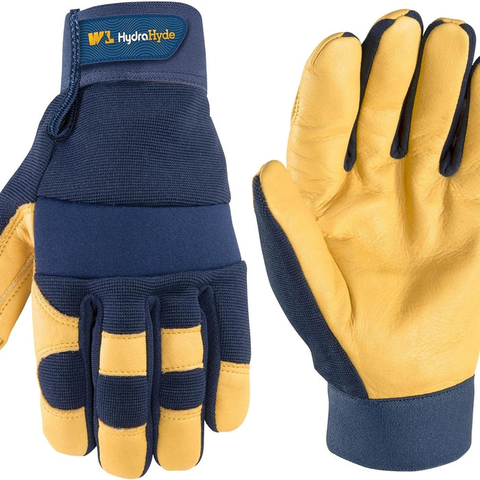Wells Lamont HydraHyde Leather Palm Work Gloves — Water-Resistant product photo