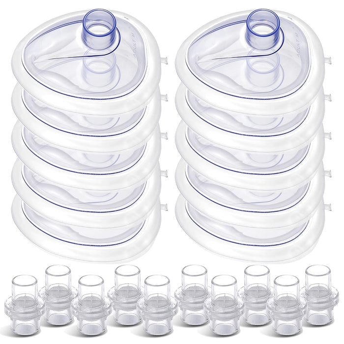 Primacare RS-6847 CPR Rescue Masks, Pack of 10, FDA Approved product photo