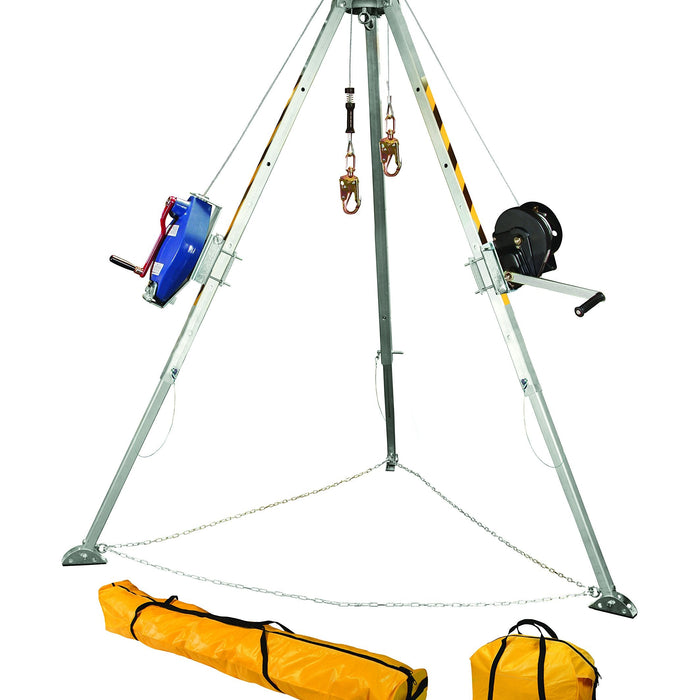 FallTech 7509 Confined Space Tripod Kit — 7276 Tripod + Personnel Winch + 3-Way Retrieval SRL (7281) product photo