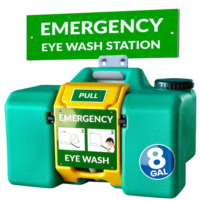 MAASTERS 8 Gallon Portable Eye Wash Station, Wall Mount, OSHA-Compliant product photo