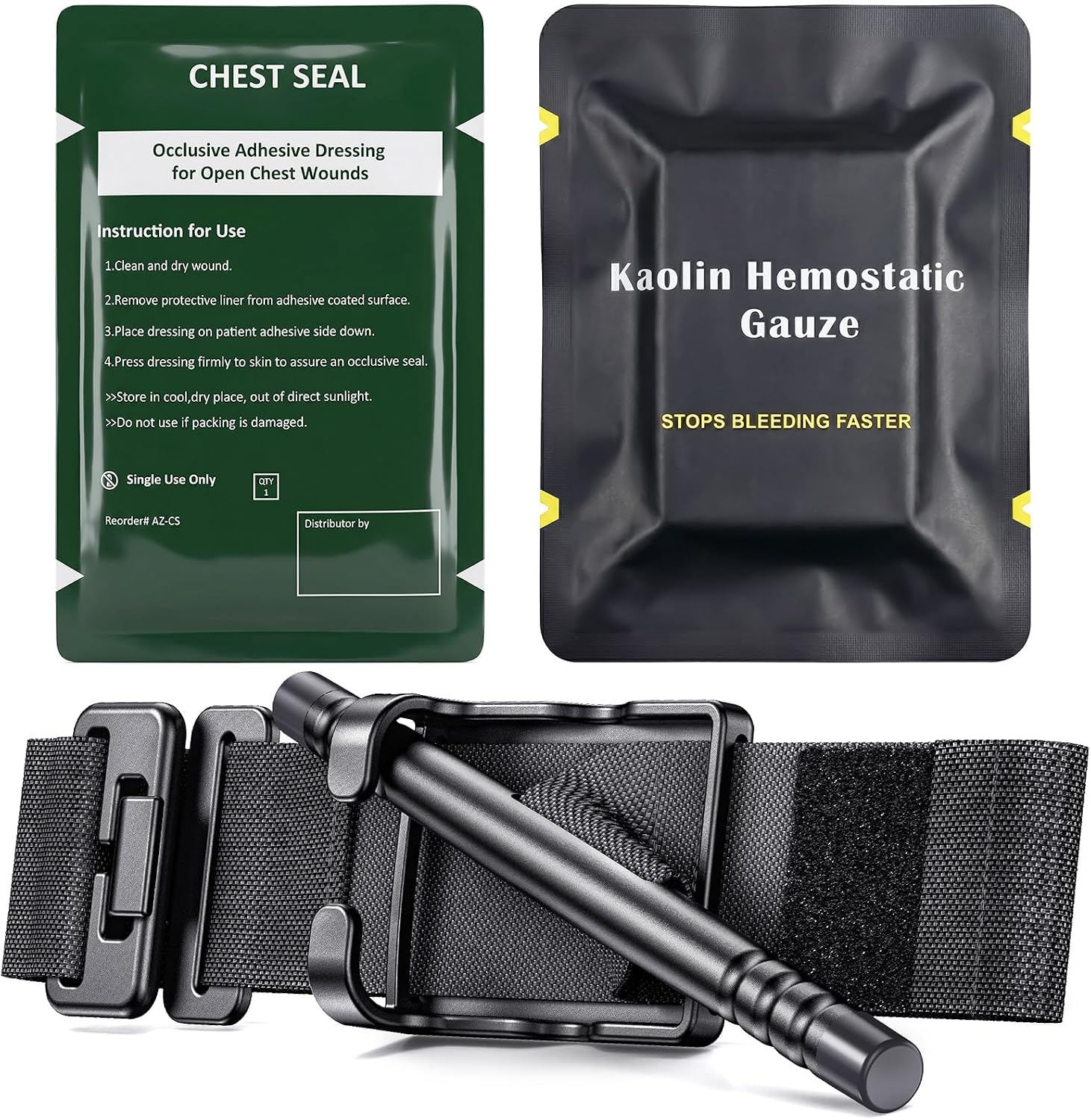 Qirexynor Tourniquet Kit First Aid Refill Supplies, Compact Bleeding Control product photo