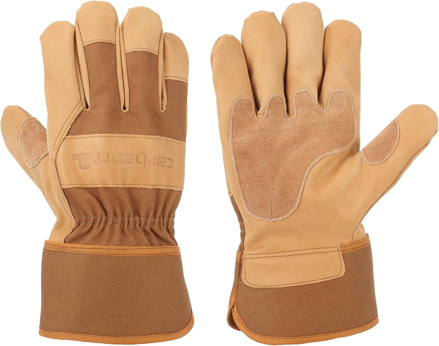 Carhartt A518 System 5 Safety Cuff Work Gloves — Duck Canvas & Leather product photo