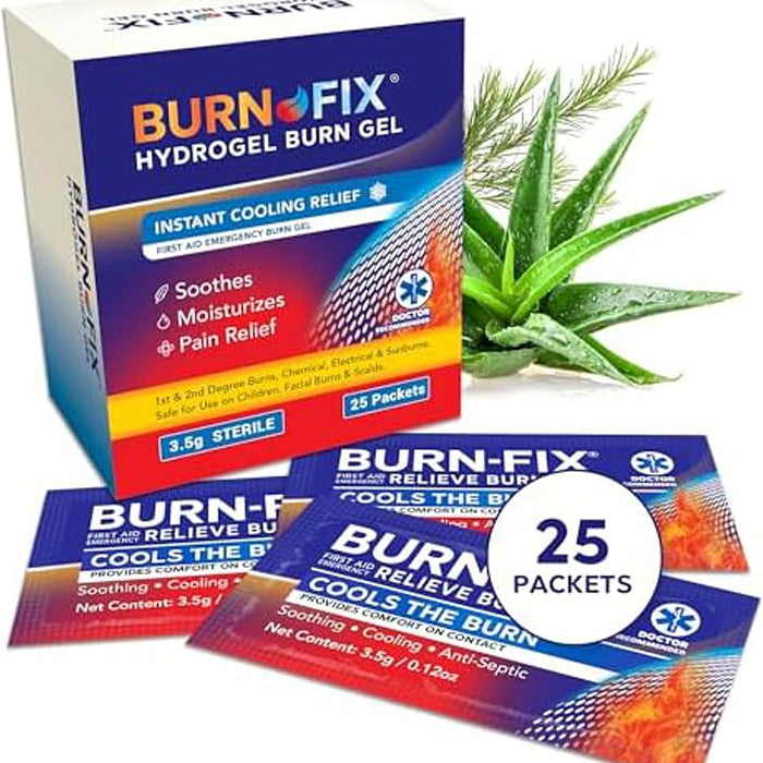 Burn-Fix Gel Packets — Single-Use Hydrogel, 25-Pack product photo