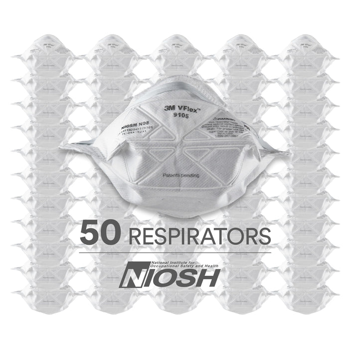 3M 9105 VFlex N95 flat-fold disposable respirator
