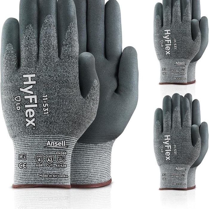 Ansell HyFlex 11-531 ANSI A2 foam nitrile cut-resistant gloves
