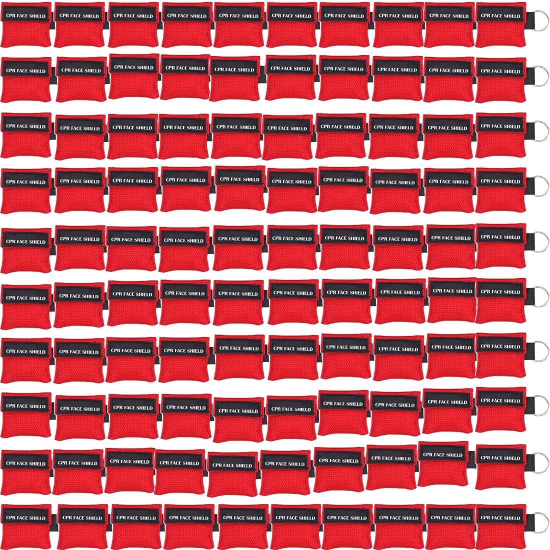 LSIKA-Z CPR Face Shield Keychain — One-Way Valve Rescue Barrier, 100-Pack (LS10001) product photo