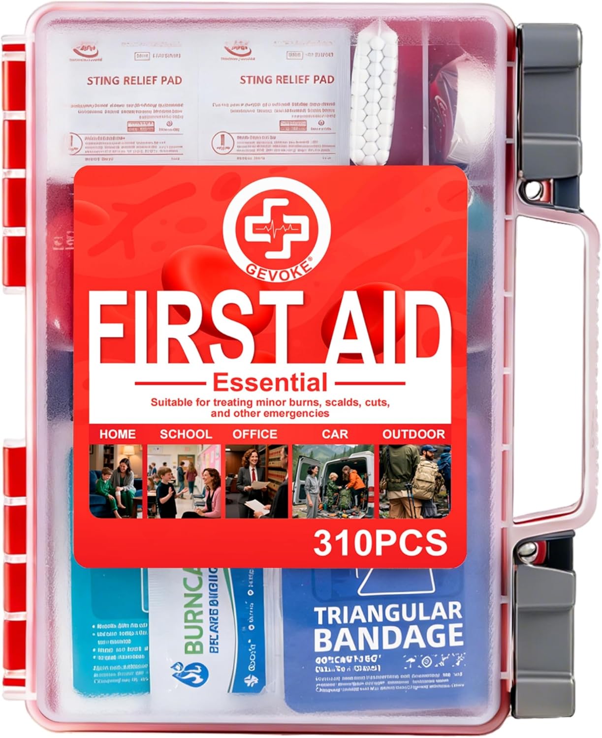 Gevoke Professional First Aid Kit, 310 Piece HardCase product photo