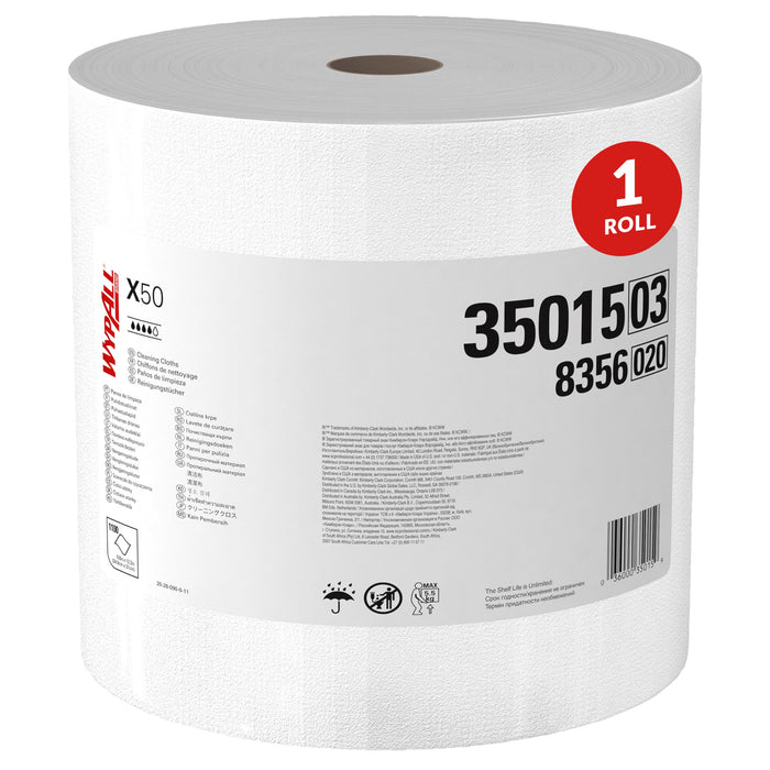 WypAll X50 General Clean Wipers — Jumbo Roll, 1100 product photo