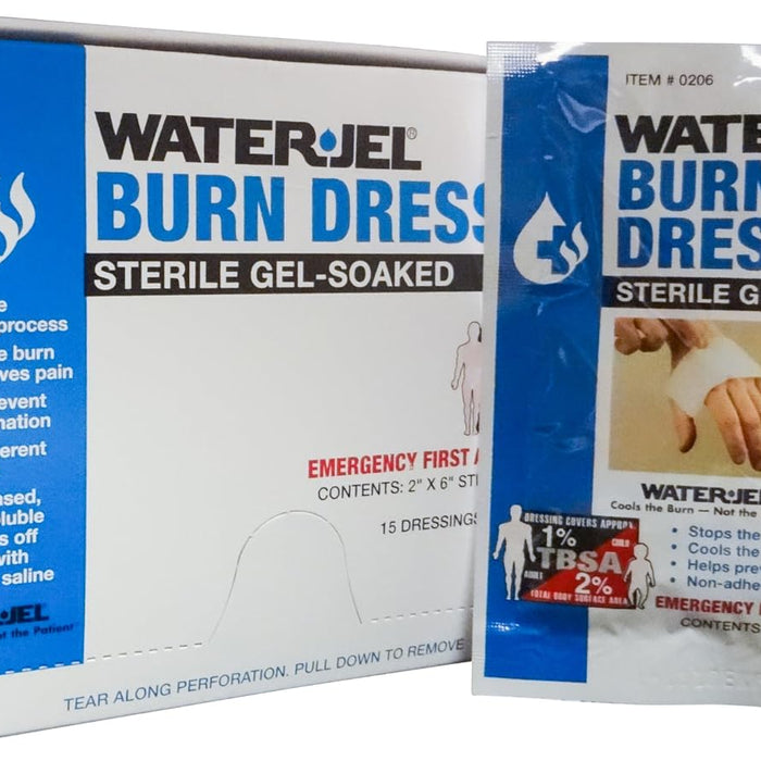 Water-Jel Burn Dressing 2x6 Inch (5-Pack) — Sterile Hydrogel Dressings for Fingers & Small Burns product photo