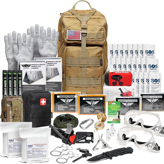 EVERLIT Complete 72 Hours Earthquake Bug Out Bag Emergency Survival Kit for Family product photo