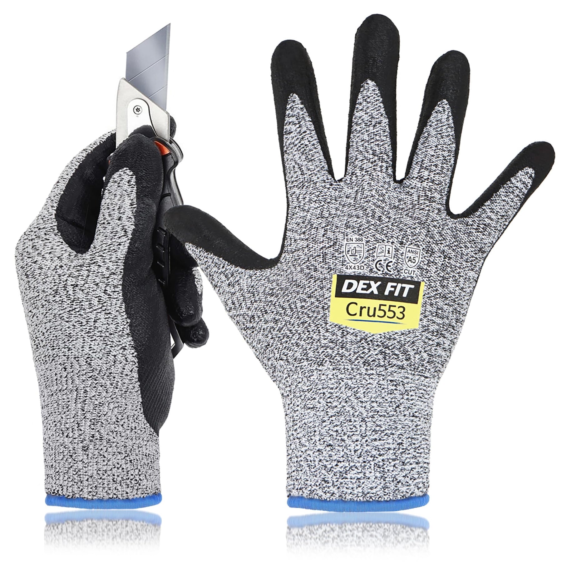 DEX FIT Cru553 Cut Resistant Gloves ANSI A5