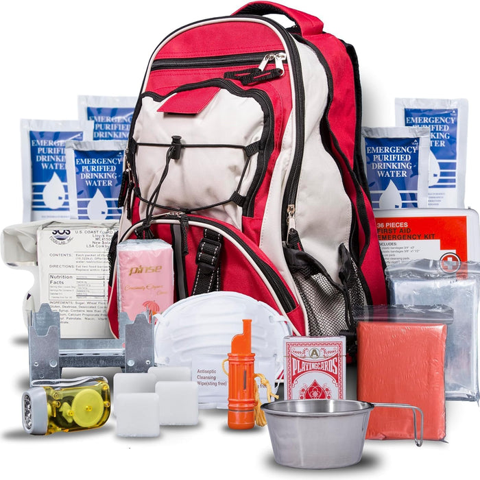Blue Coolers Blue Seventy-Two Pro Series Red Deluxe 72 Hour Emergency Backpack Kit product photo