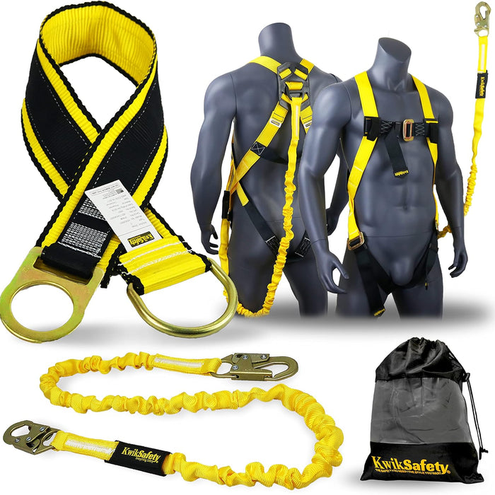 KwikSafety Gibbon Grip Harness and Lanyard Kit — 3 ft Anchor Strap, Tool Lanyard product photo