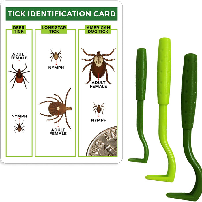 TickCheck Tick Remover Value 3 Pack, Tick Remover Tools with ID Card product photo