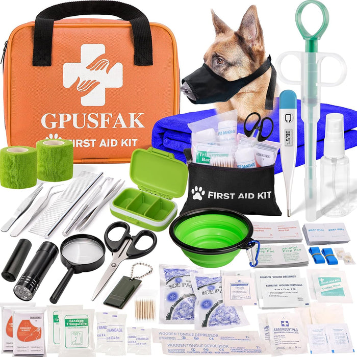 GPUSFAK Pet First Aid Kit for Dogs and Cats, Camping and Hiking product photo