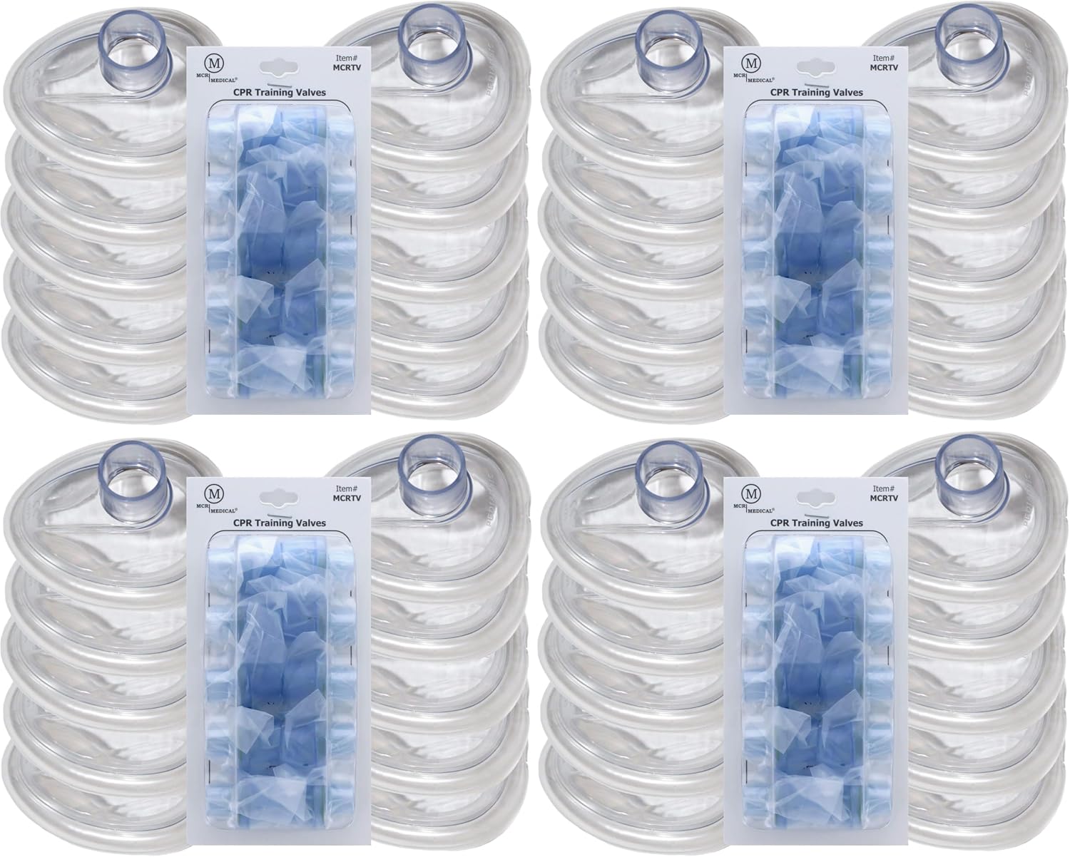 MCR Medical Pack of 10 Training CPR Rescue Masks, Adult, with Valves product photo