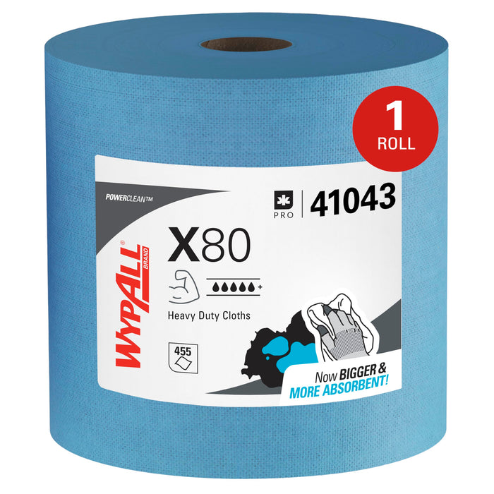 WypAll X80 Power Clean Wipers — Jumbo Roll, 455 product photo