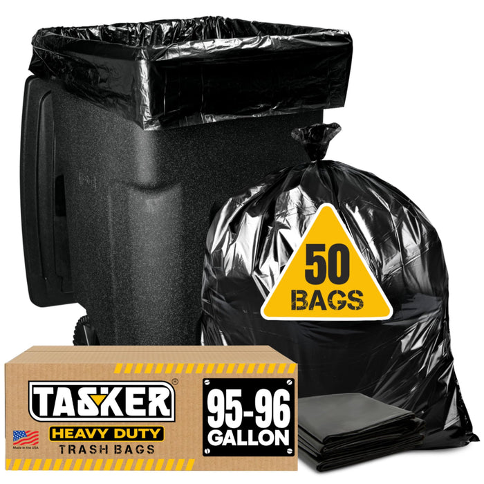 Tasker 95-96 Gallon Trash Bags — 50-Count product photo