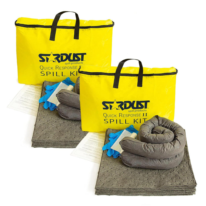Stardust Universal Spill Kit — Portable Duffle, 2-Pack, Sorbent Pads/Socks/Gloves product photo