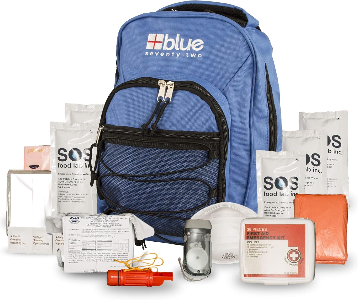 Blue Coolers Blue Seventy-Two 72 Hour Emergency Backpack Survival Kit, 1 Person product photo