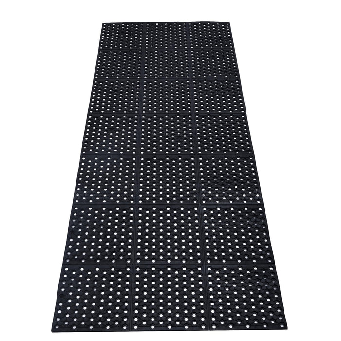 Commercial Rubber Drainage Mat with Anti-Fatigue, 83 x 36 in, Non-Slip product photo