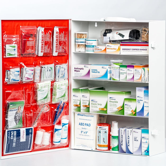 UniShield 4-Shelf First Aid Cabinet Class B — Steel, 775+ Pieces product photo