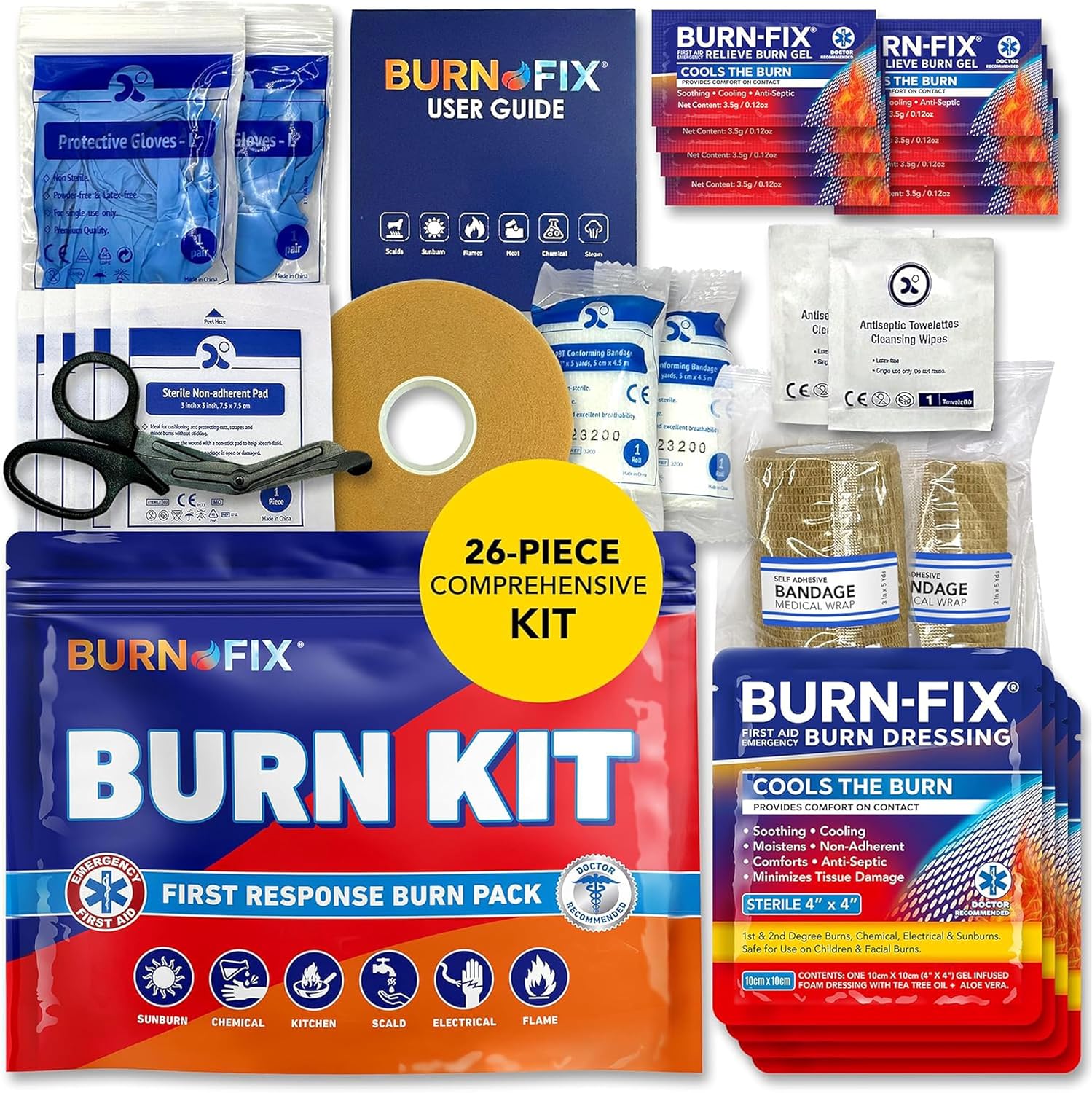 Burn-Fix Burn Kit, First Aid, Comprehensive product photo