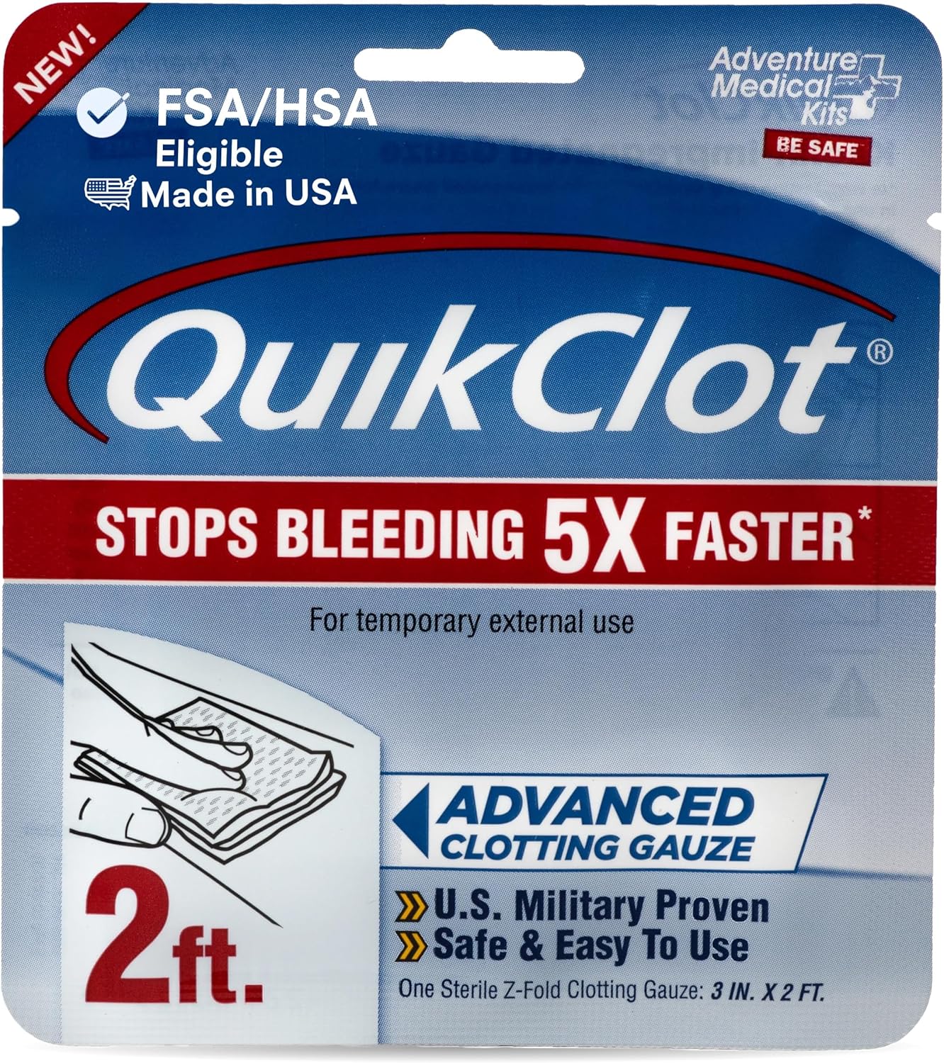 Adventure Medical Kits QuikClot Advanced Clotting Gauze product photo